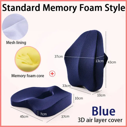 Memory Foam Seat Cushion and Orthopedic Pillow